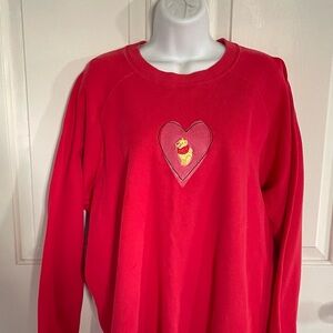 Disney Red Heart Embroidered Women's Top-XXL